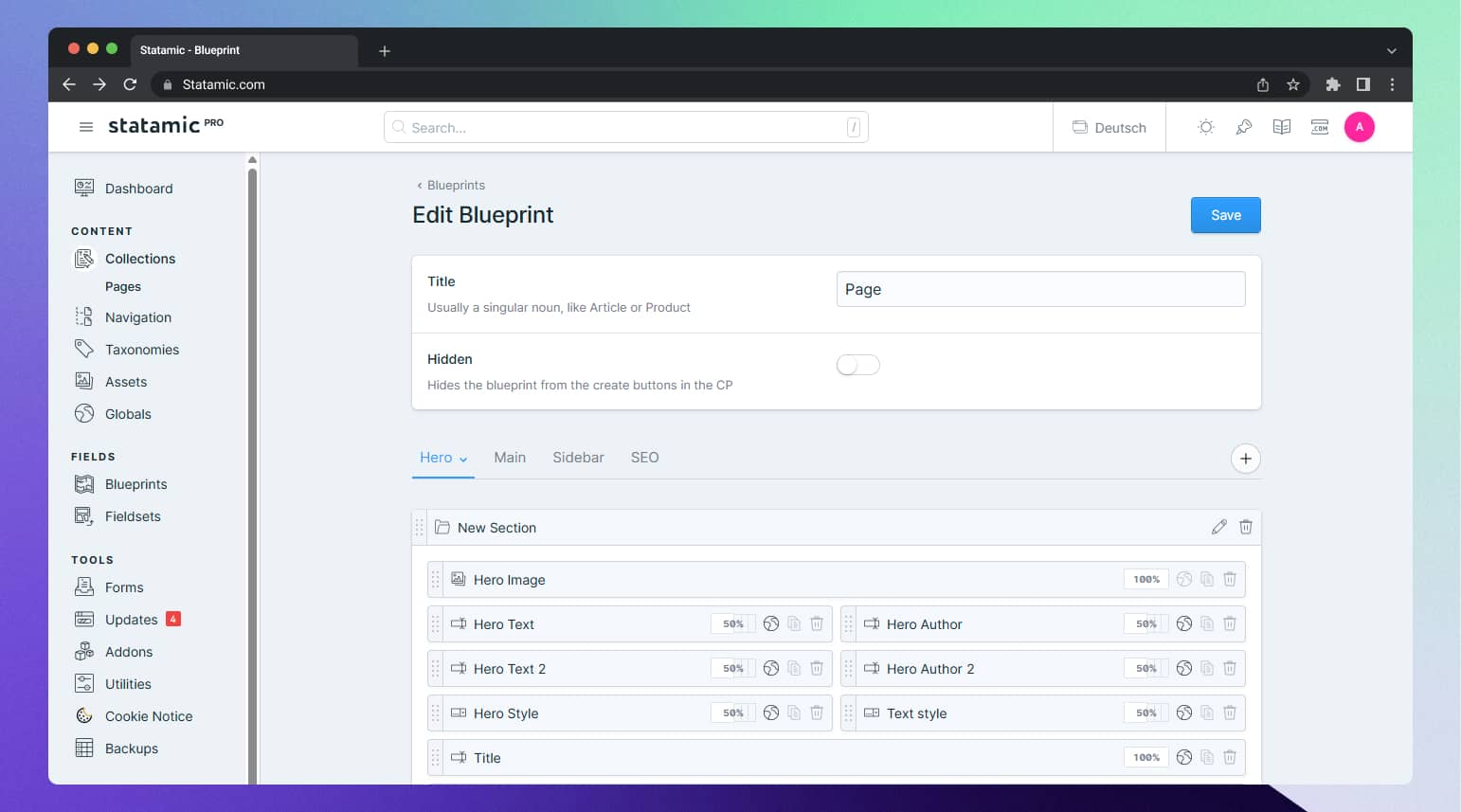 Statamic Blueprint