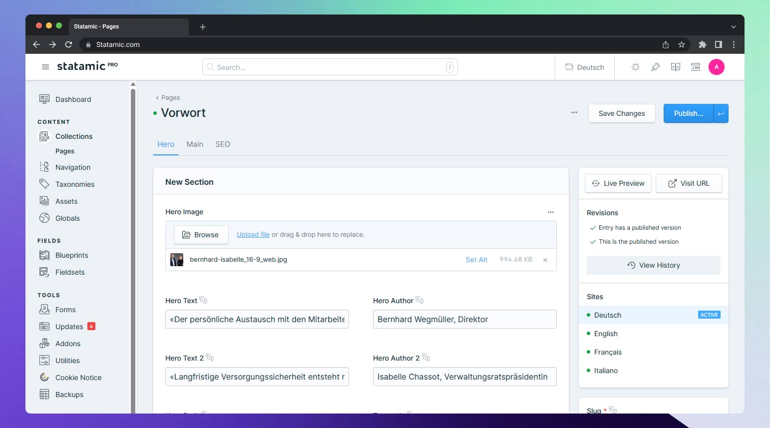 Statamic Page