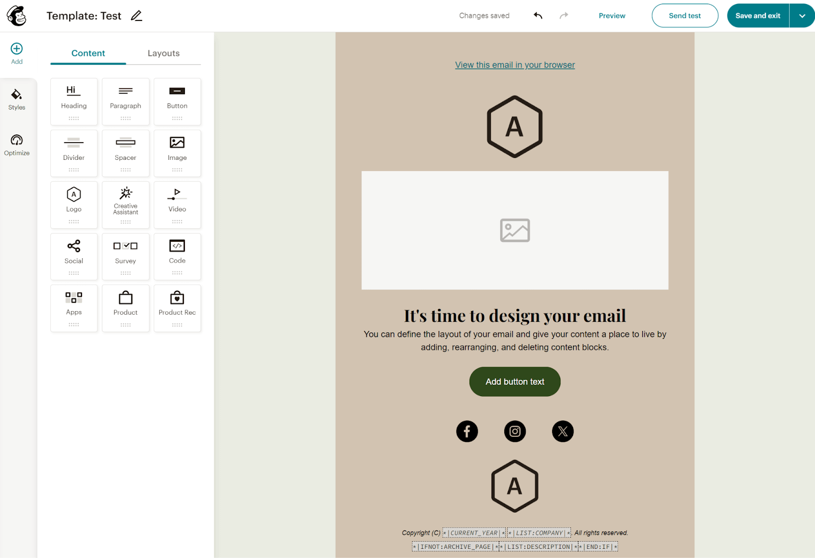 Mailchimp Email Builder